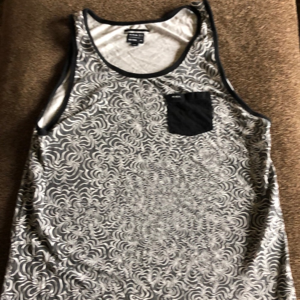 Swirl Pattern RVCA Tank Top with Pocket